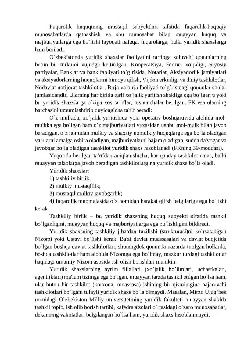Yuridik shaxs MUSTAQIL TALIM 3