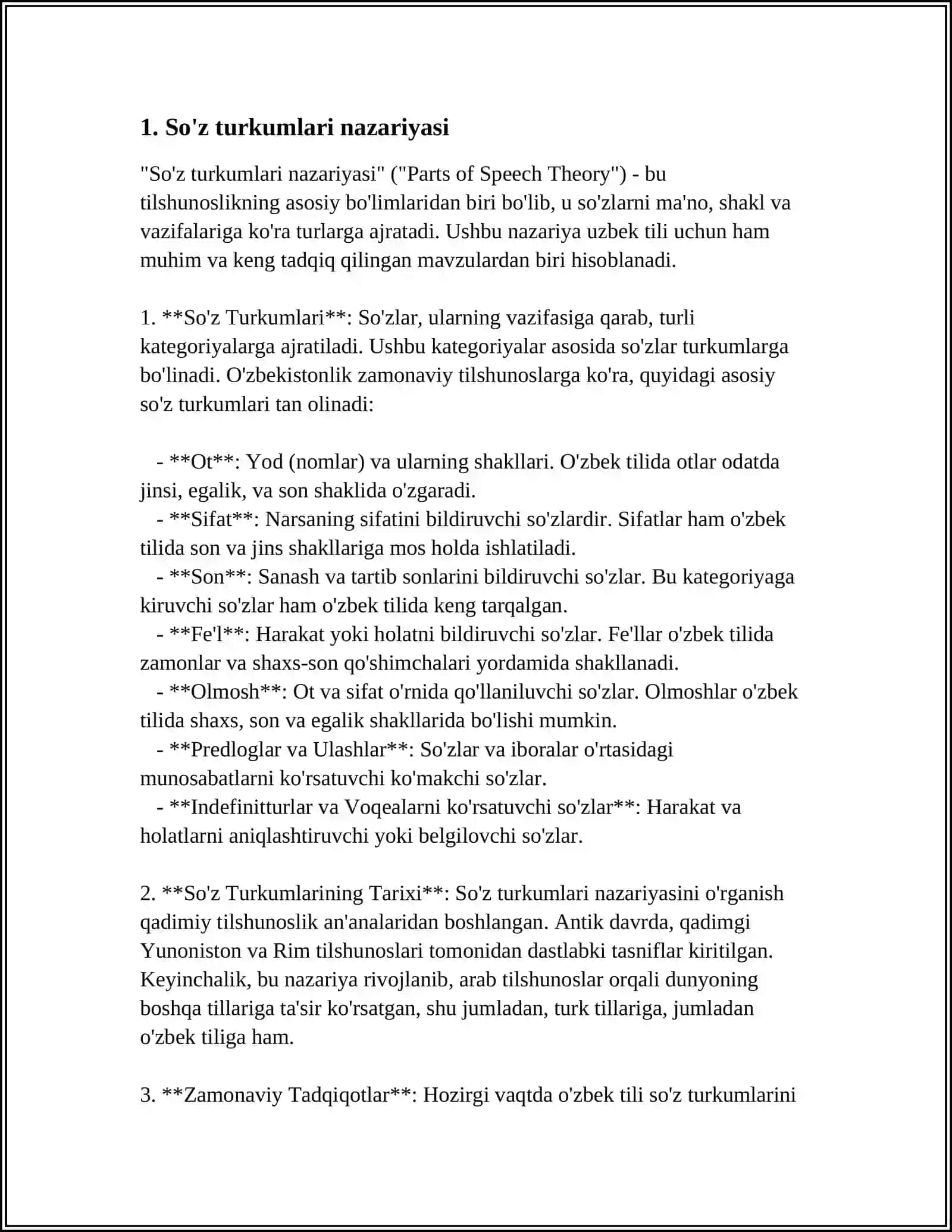SO'Z TURKUMLARINI O'RGANISHGA OID ADABIYOTLAR RO'YXATINI TUZISH 3