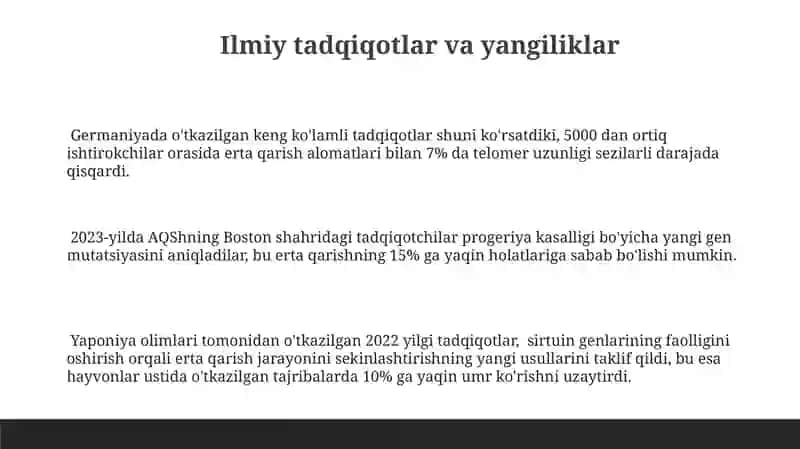 Vaqtidan oldin qarish sindromi 3