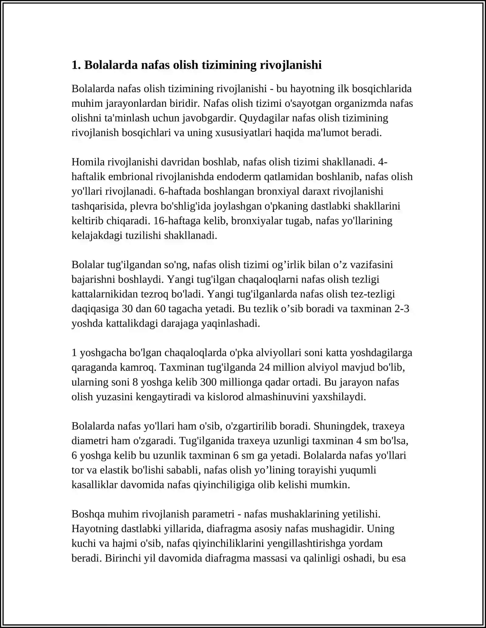 BOLALARDA NAFAS OLISH TIZIMINI ANATOMIK VA FIZIOLOGIK XUSUSIYATLARI VA TADQIQOT USULLARI 3
