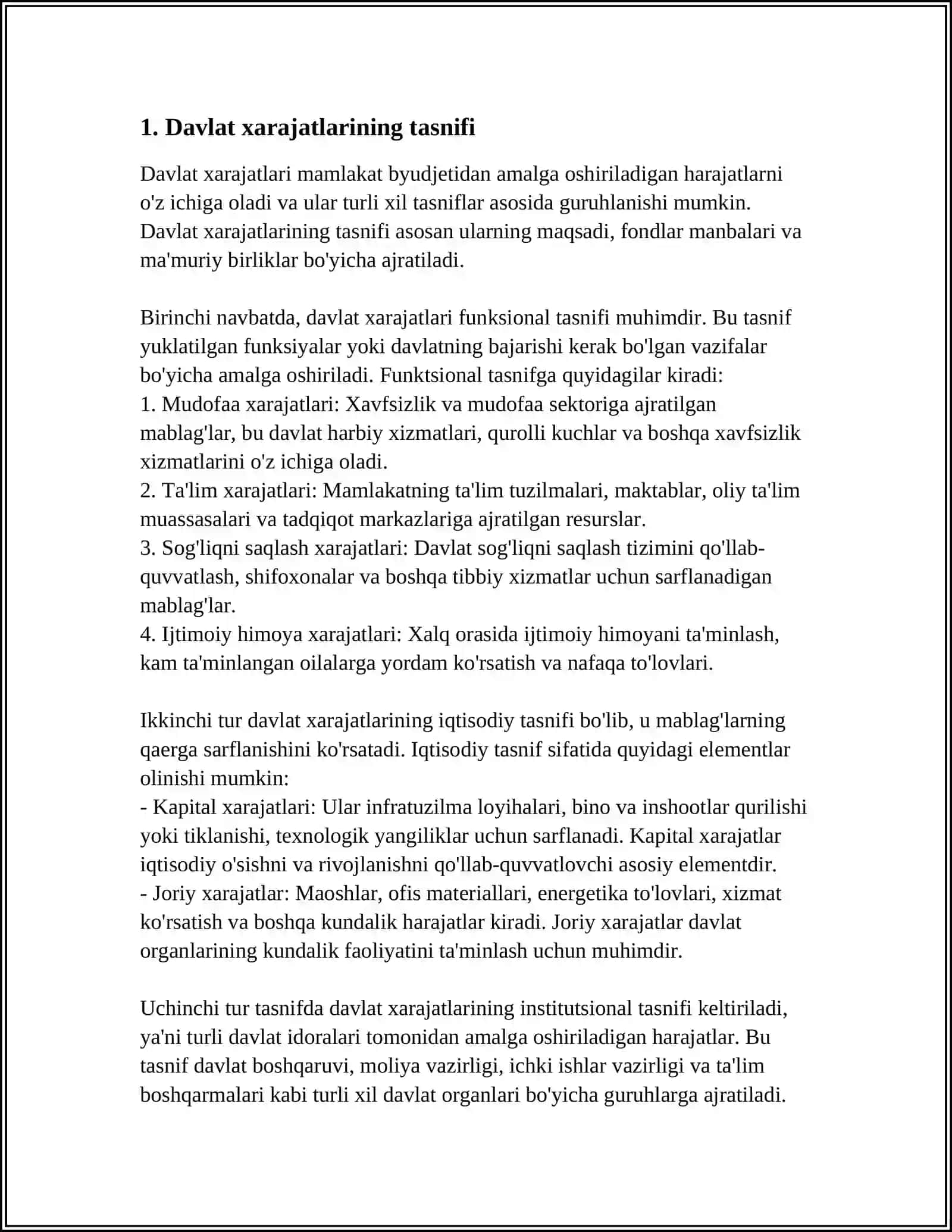 DAVLAT XARAJATLARI VA ULARNING TARTIBI 3