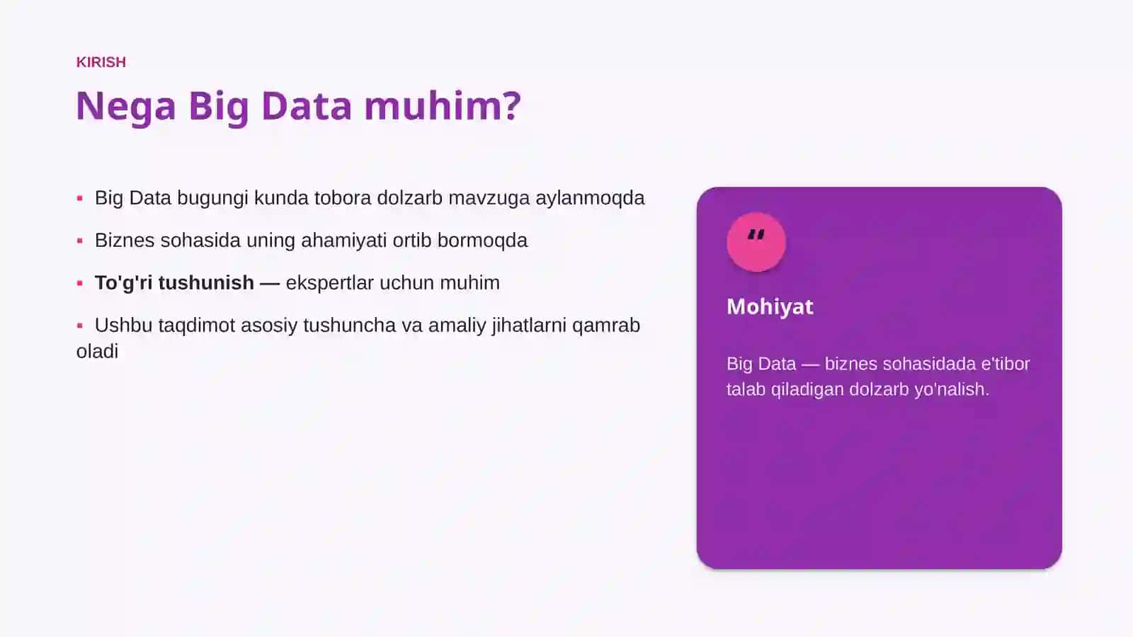 Big Data Statistik ko'rsatkichlari 3