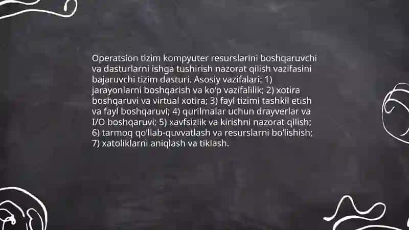 Operatsion tizimlar va ularning turlari bilan ishlash 3
