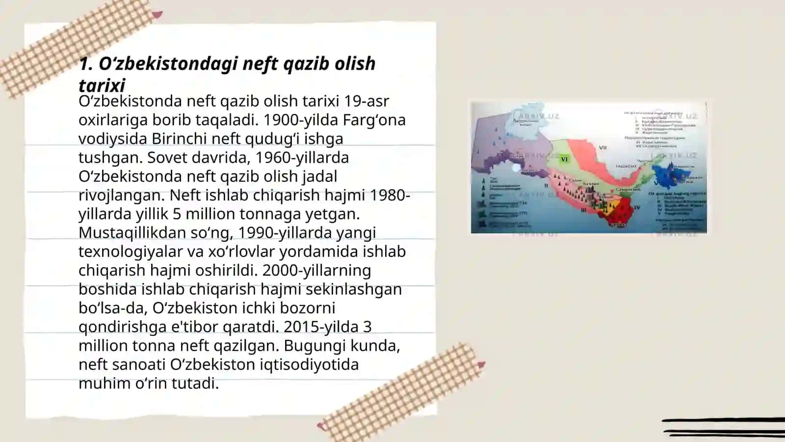 Oʻzbekiston Respublikasida neft konlari va ularning zaxiralari 3
