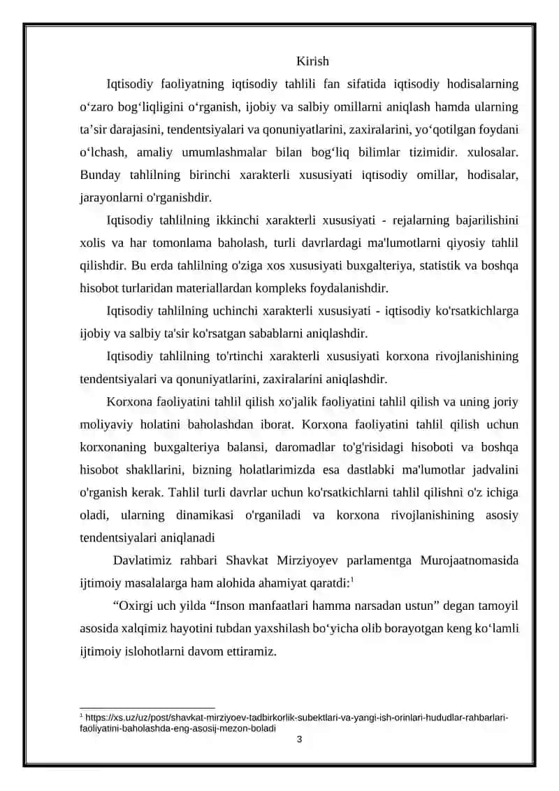 Biznes subyektlarida moliyaviy holatini tahlil qilishga oid dastlabki tushunchalar 3