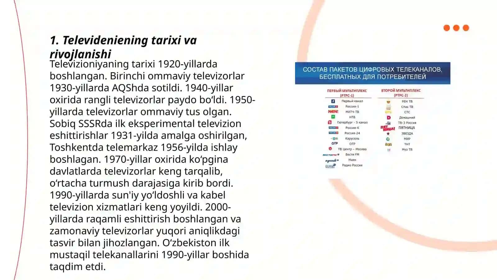 Televidenie-ko'ngilochar sanoat sifatida 3