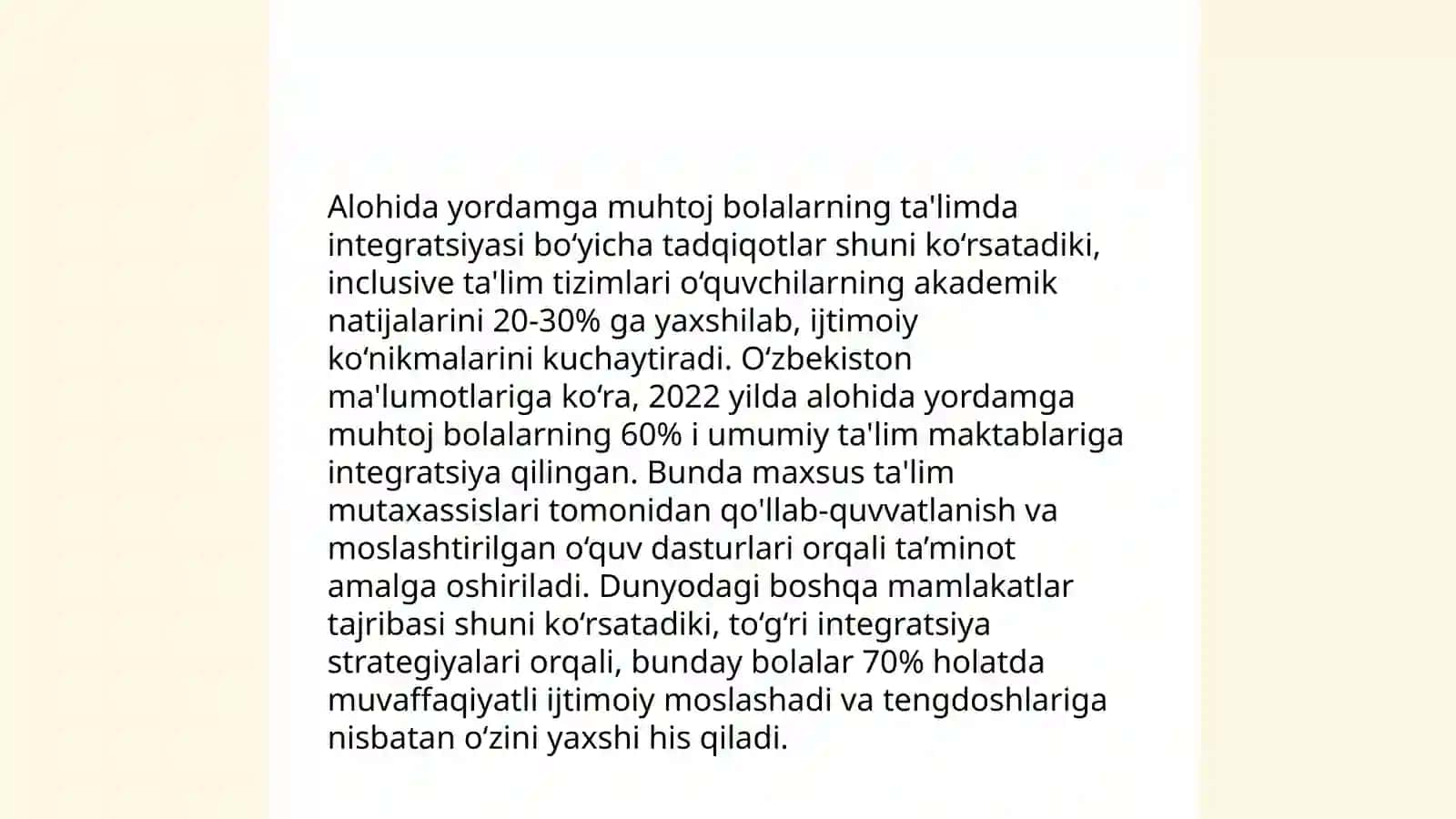 Alohida yordamga muhtoj bolalarning inkluziv ta'limi yangi ta'limiy amaliyot sifatida 3