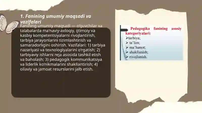 Tarbiyaviy ishlar metodikasi fanining maqsad va vazifalari 3