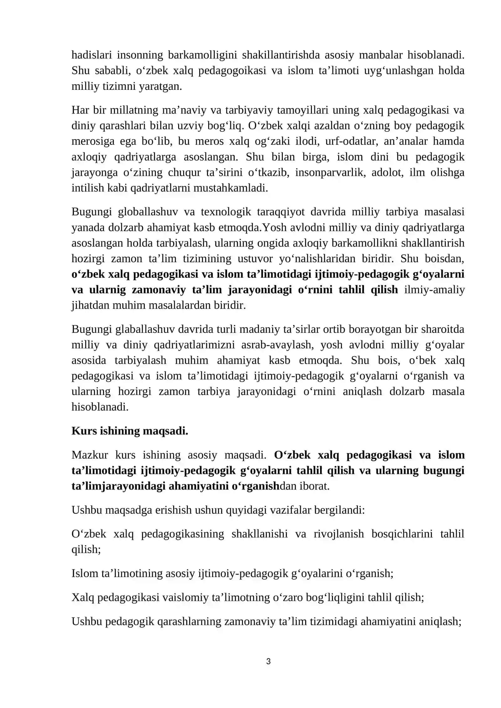O‘ZBEK XALQ PEDAGOGIKASI VA ISLOM TA’LIMOTIDA IJTIMOIY-PEDAGOGIK G‘OYALAR 3