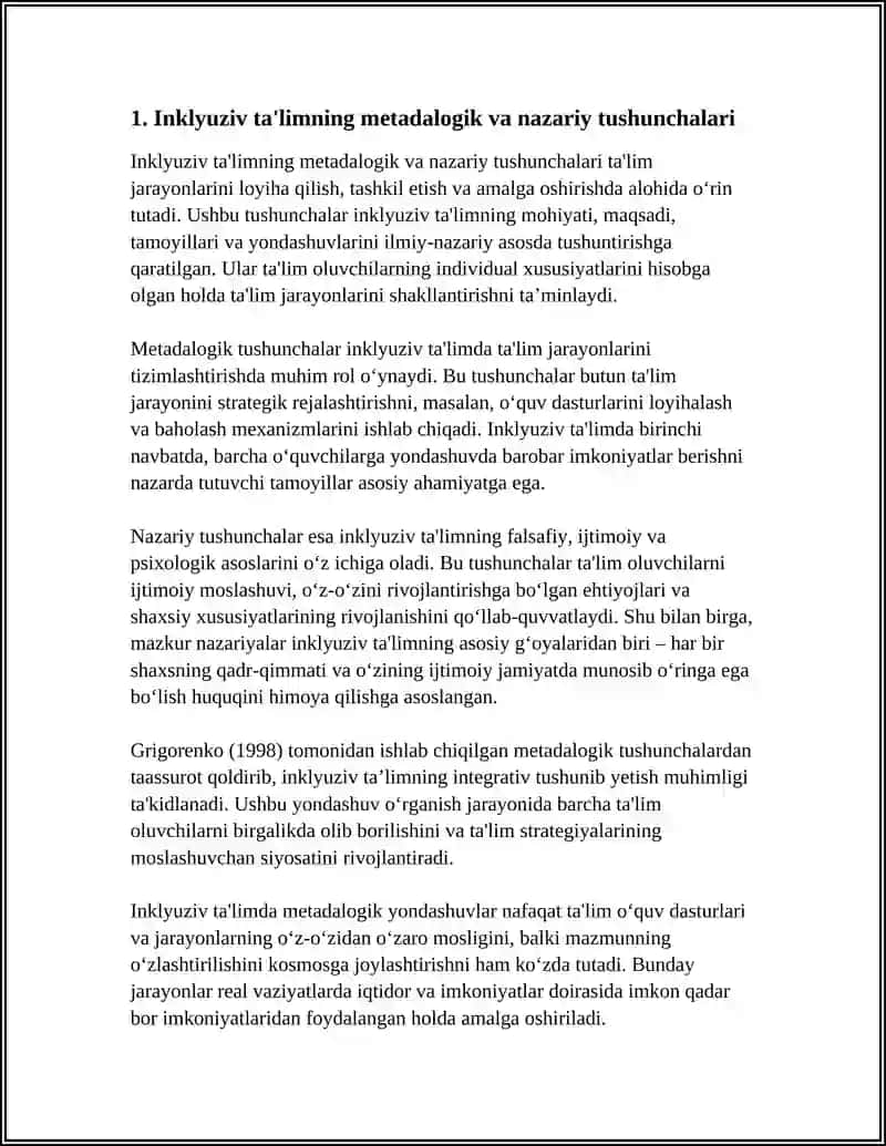 INKLYUZIV TA'LIMNING METADALOGIK VA NAZARIY ASOSLARI 3