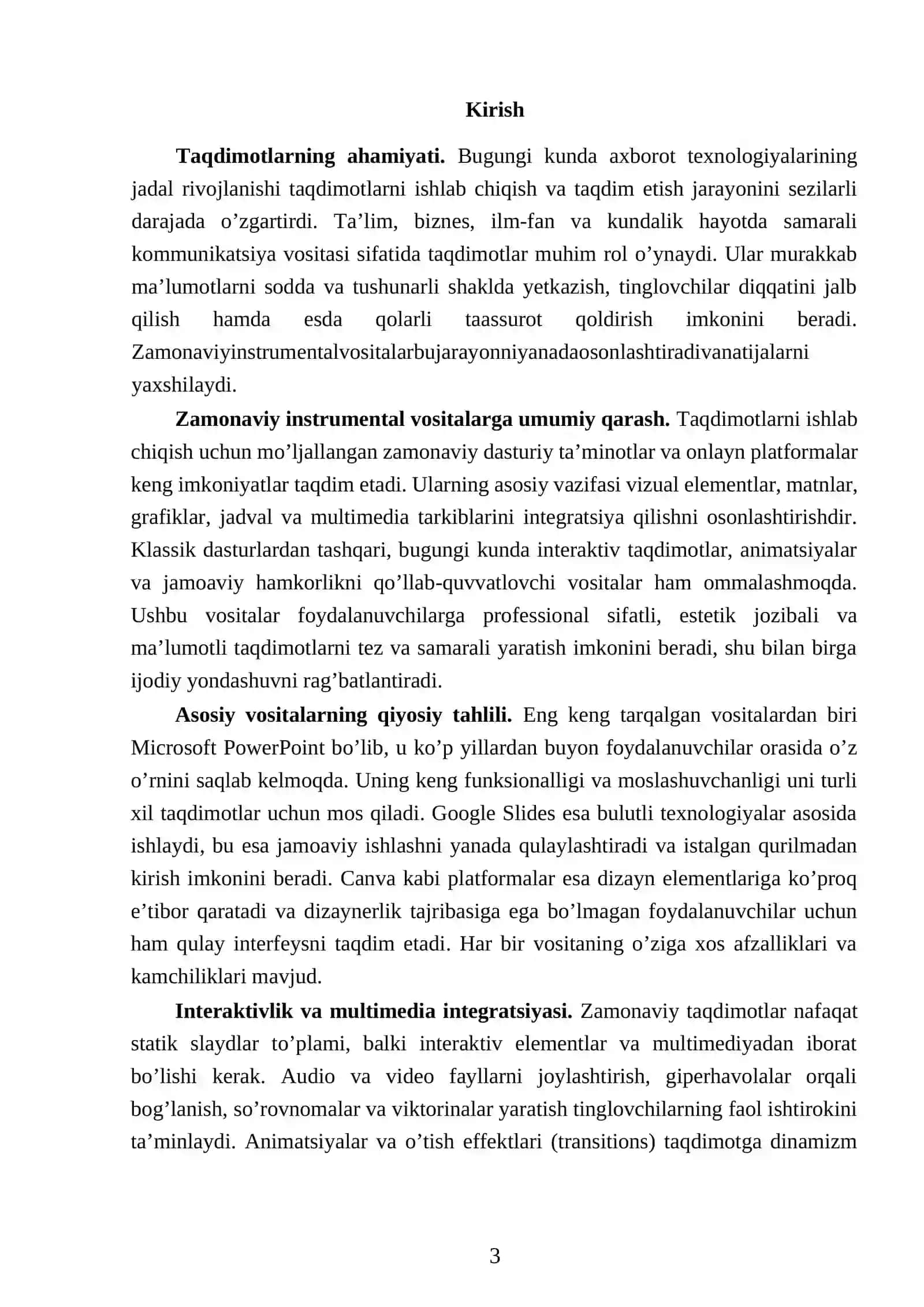 Mediasavodxonlik va axborot madaniyati fanidan 3