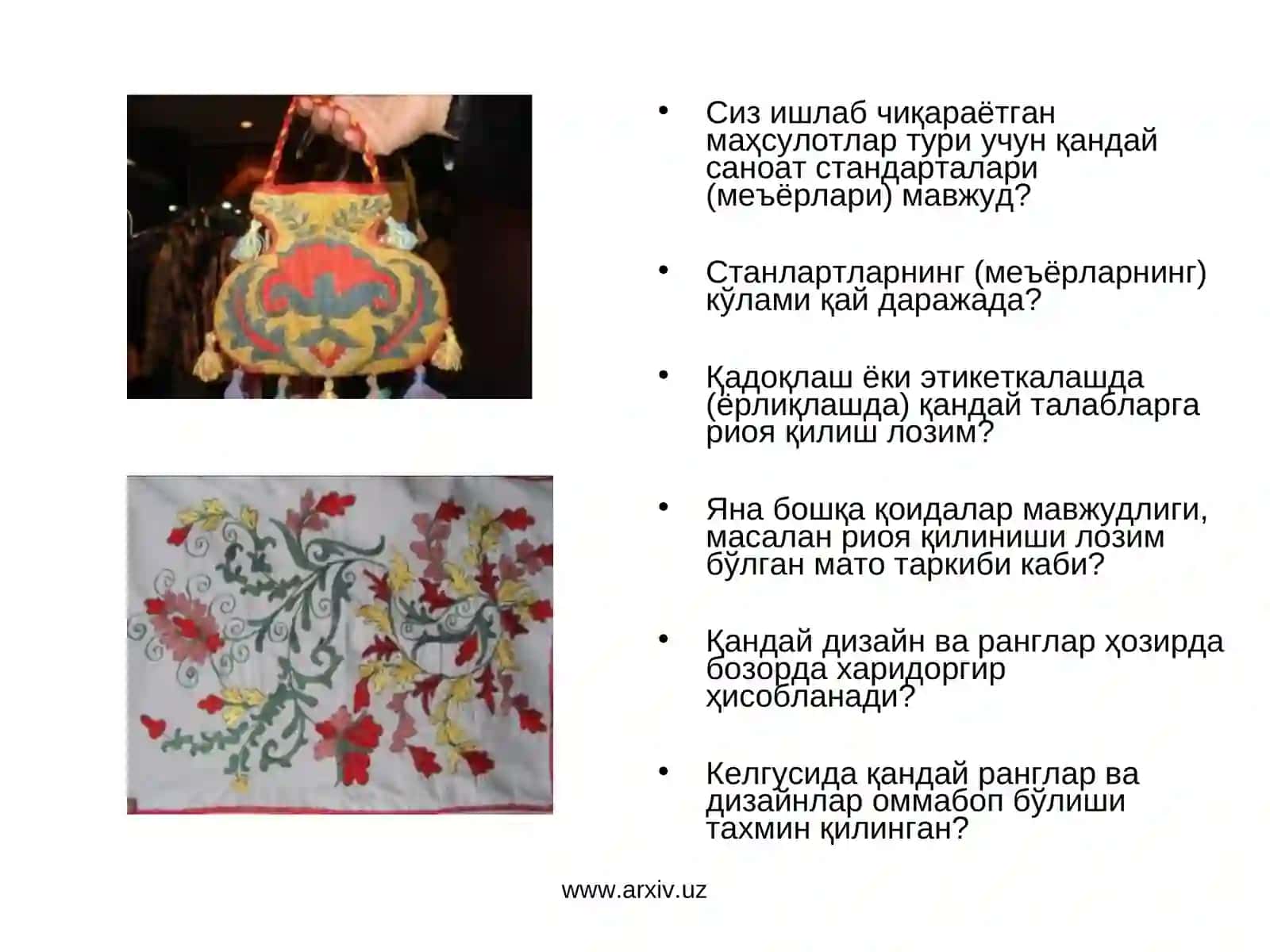 Ҳунармандчилик бозори йўналишлари 3