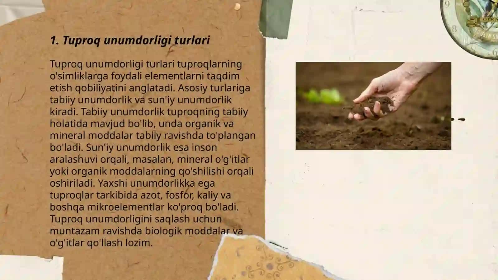 Tuproq unumdorligi va uning ahamiyati 3
