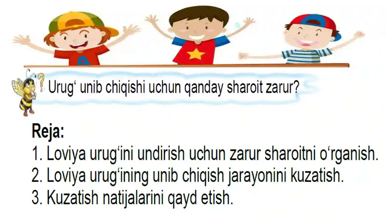 2-sinf Tabiiy fan Urug'ning unib chiqish jarayoni dars taqdimoti 3