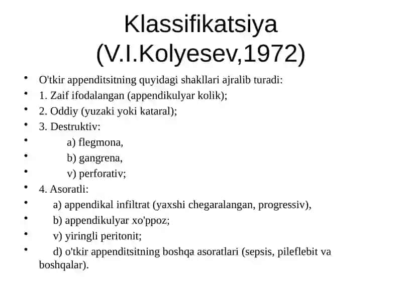 O’tkir appenditsit atipik kechishi 3