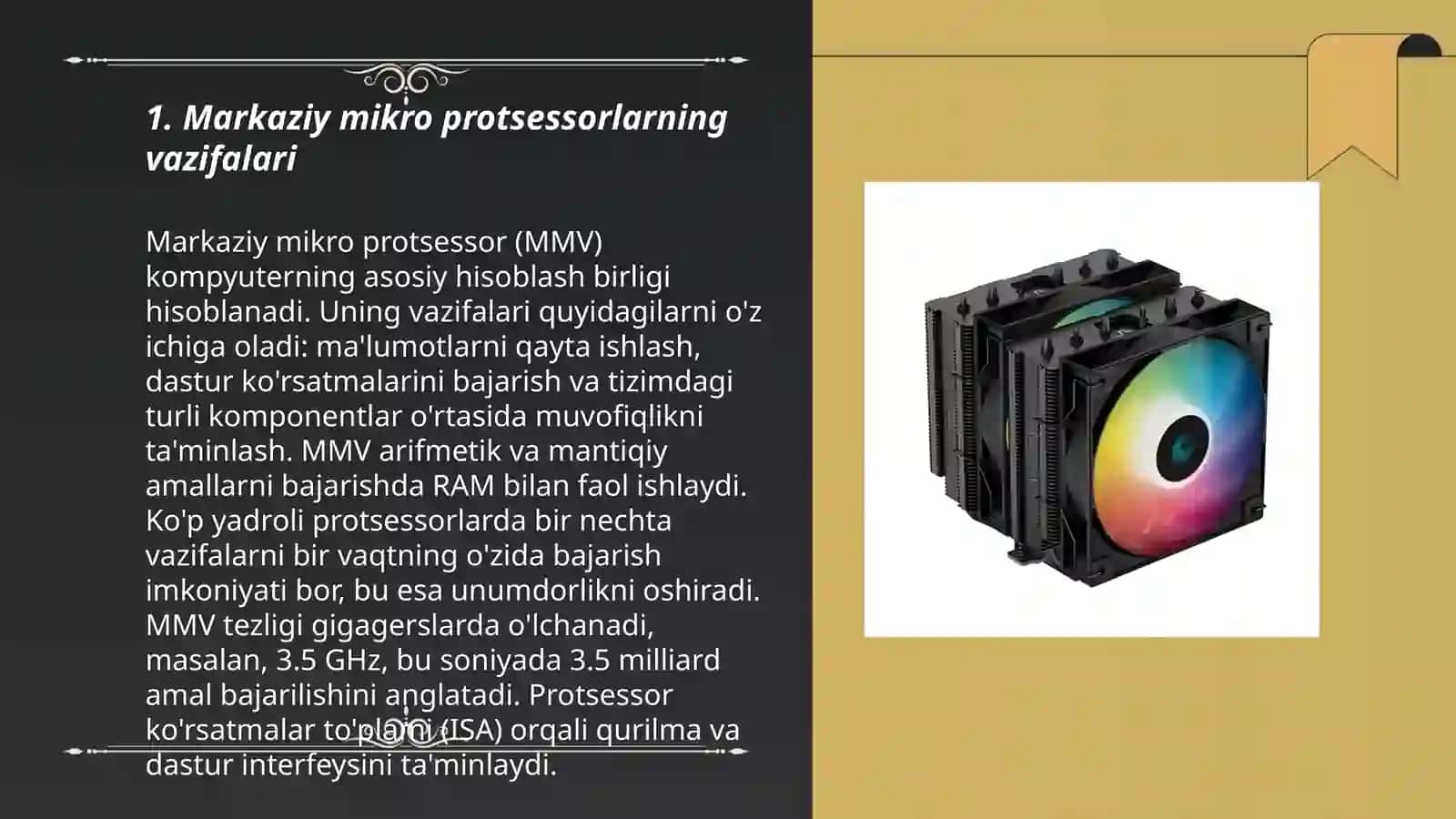 Markaziy mikro protsessorlarning tuzilishi Intel va AMD mikroprosesorlari 3