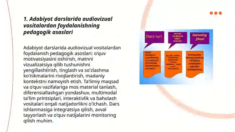 Adabiyot darslarida audiovizual va texnik vositalardan foydalanish 3