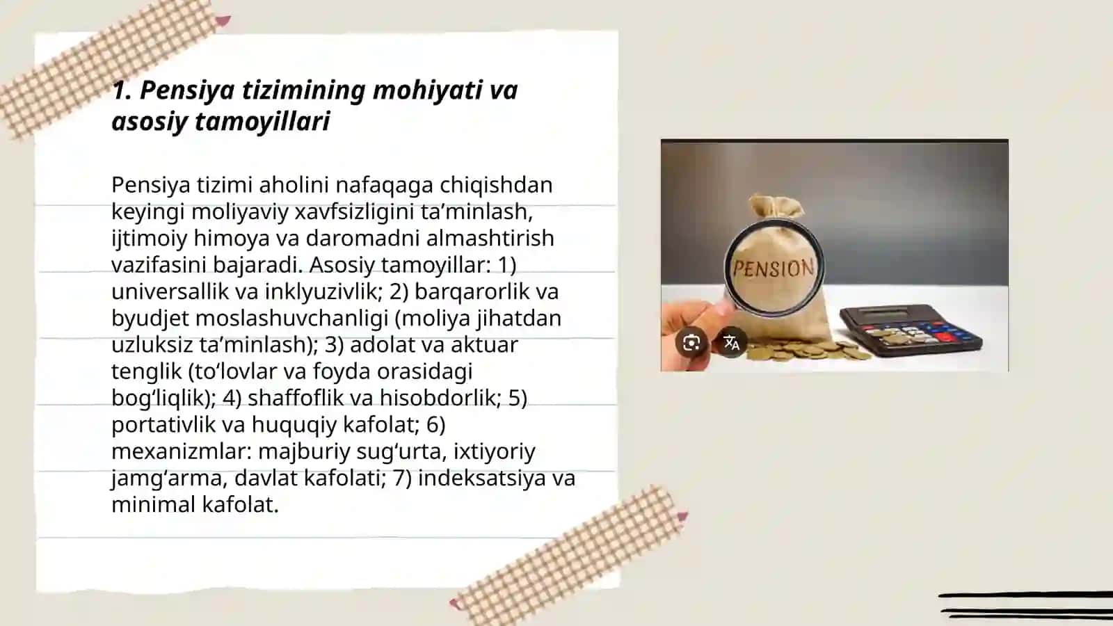 Pensiya tizimining mohiyati va uni isloh qilish 3