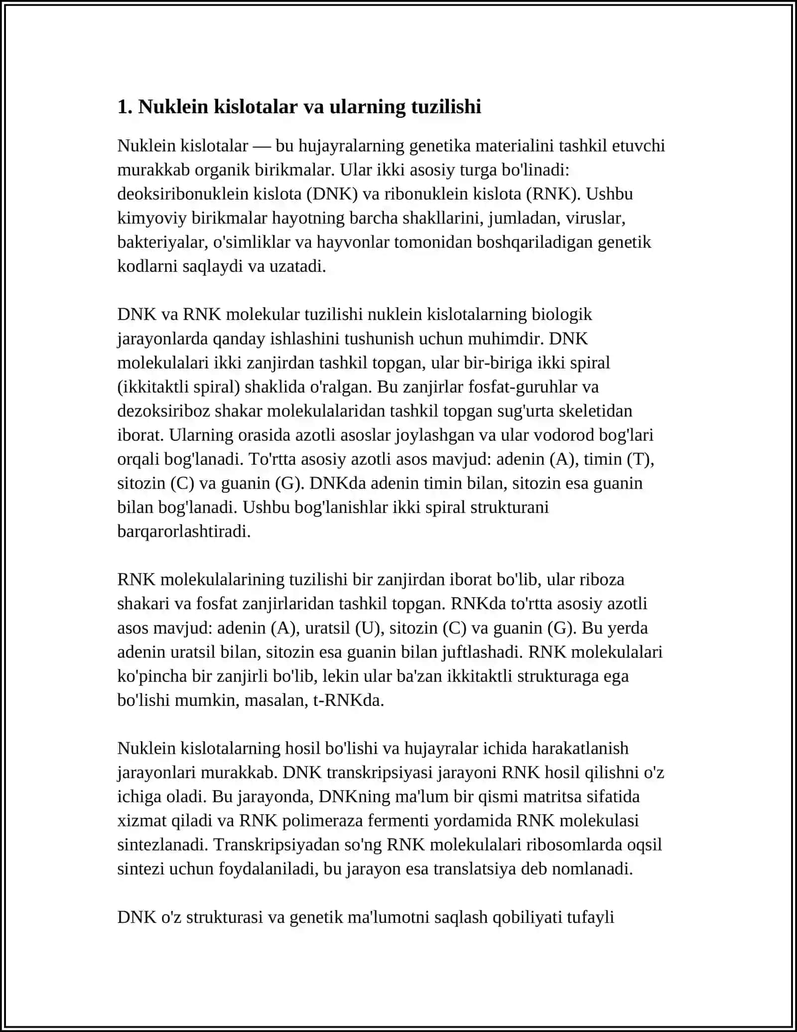 TIRIK ORGANIZIMLARDAGI ASOSIY BIOPOLIMER BIRIKMALAR 3