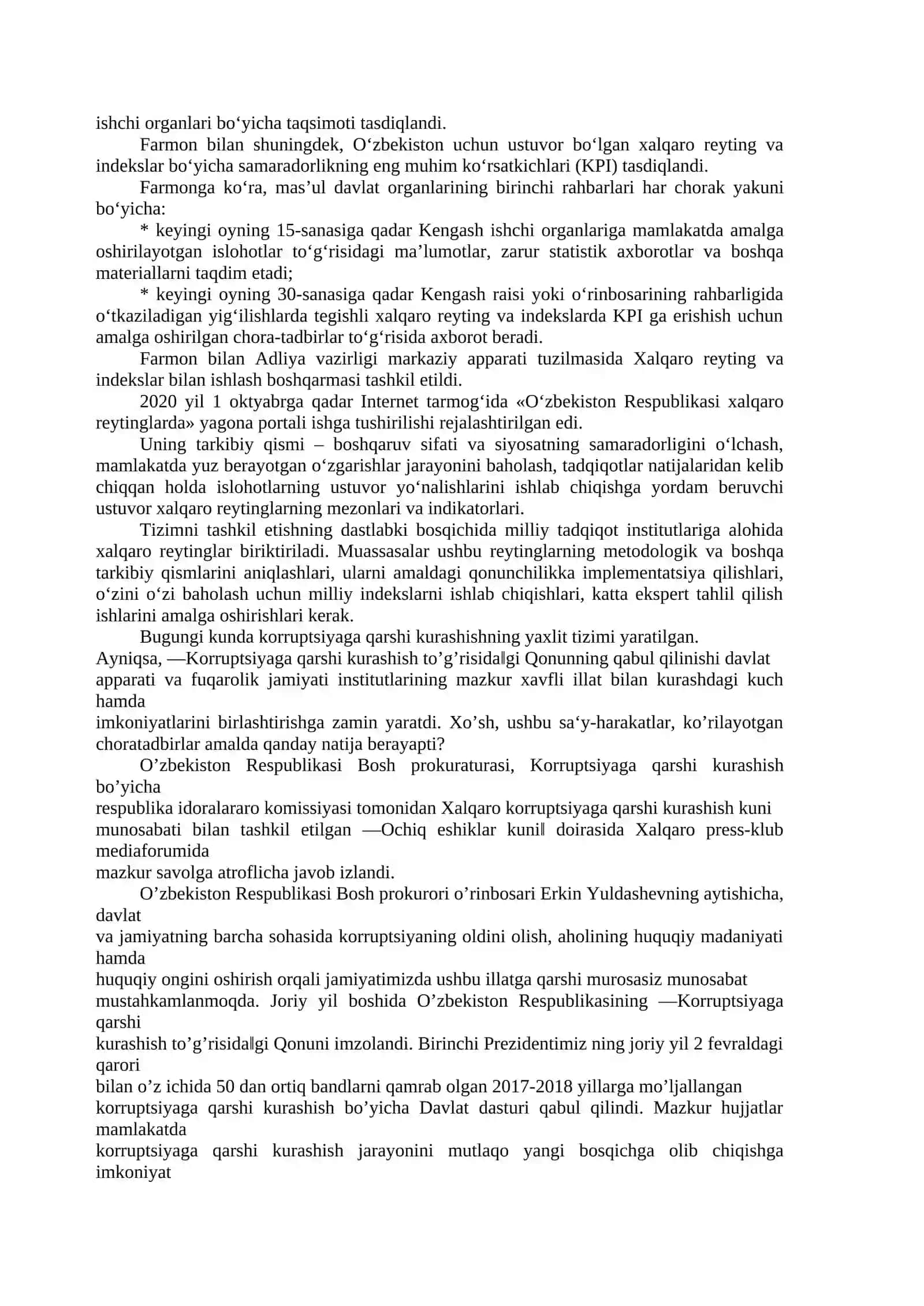 Yangi O‘zbekiston ijtimoiy-siyosiy, iqtisodiy va madaniy hayotidagi o‘zgarishlar 3