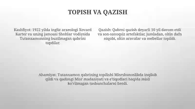 Tutonxamon Maqbarasi 3