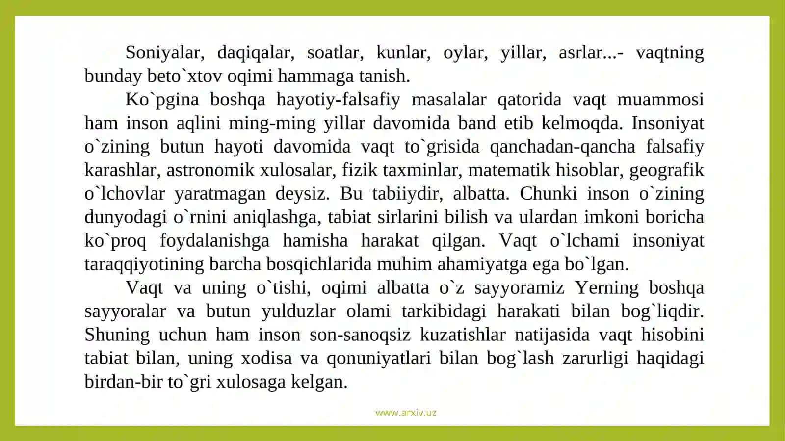 Vaqtning о`lchov birliklari 3