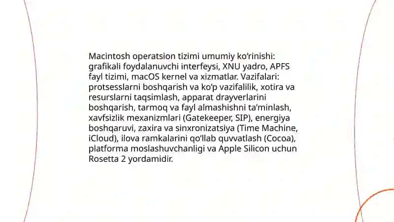 Macintosh operatsion tizimning vazifalari umumiy ta'rifi 3