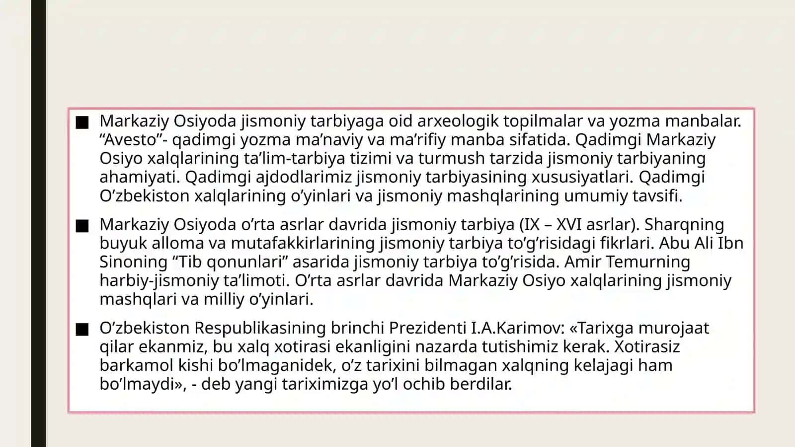 Markaziy Osiyoda qadimgi davr va o‘rta asrlar davrida jismoniy tarbiya va sport 3