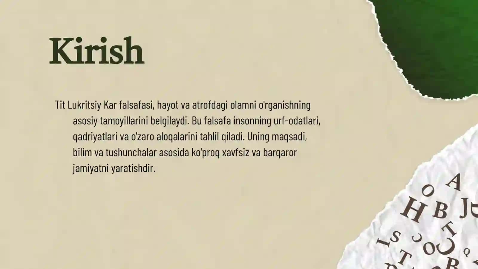 Tit Lukritsiy Kar falsafasi 3