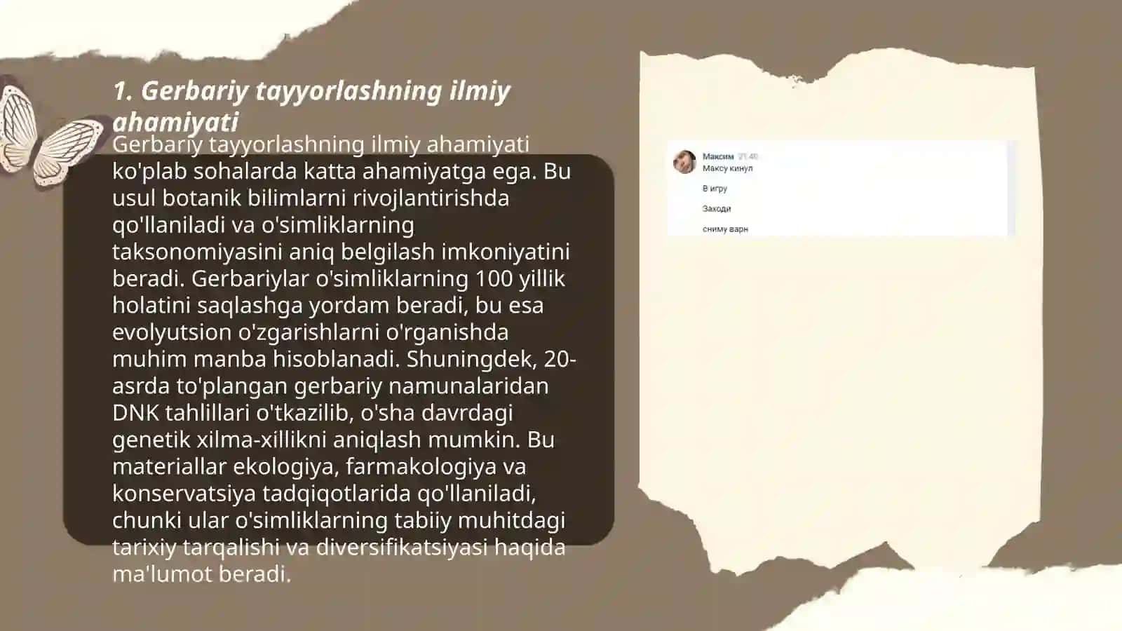 Gerbariy tayyorlashning ahamiyati 3