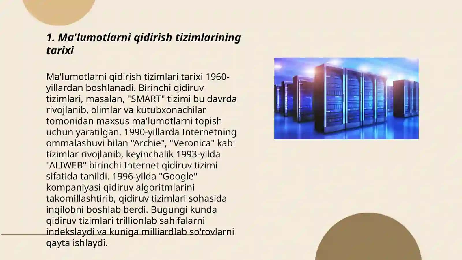 Ma'lumotlarni qidirish tizimi 3
