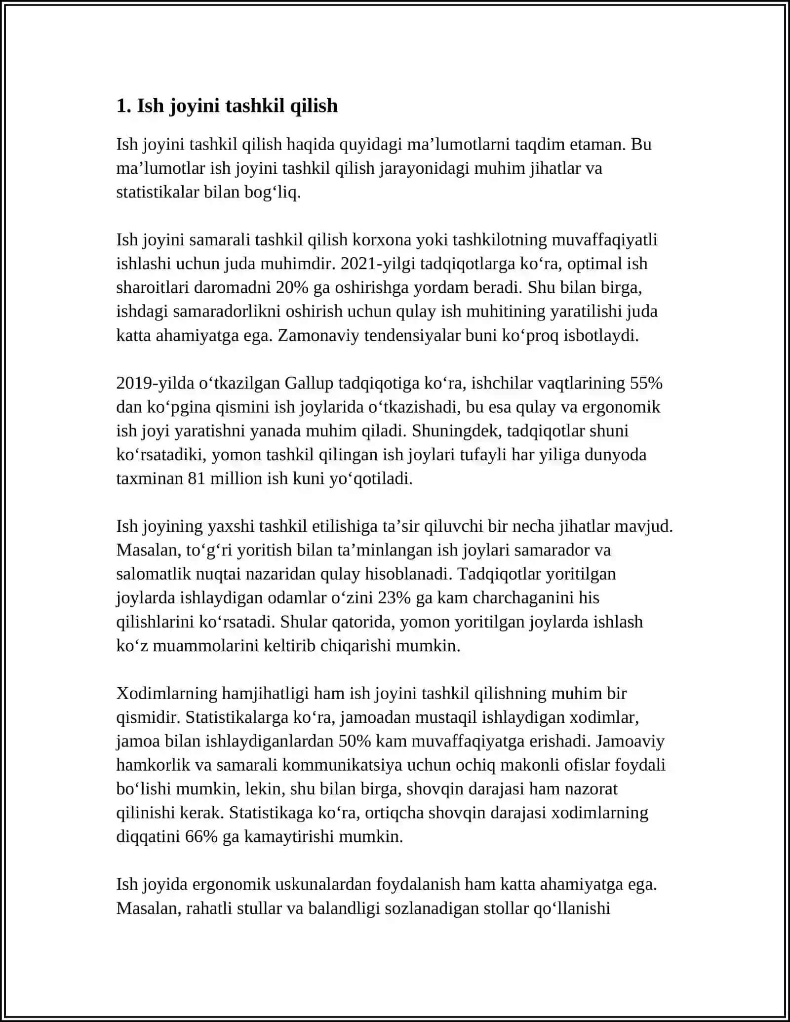 ISH CHIZMALARI VA ULARGA QO’YILADIGAN TALABLAR 3