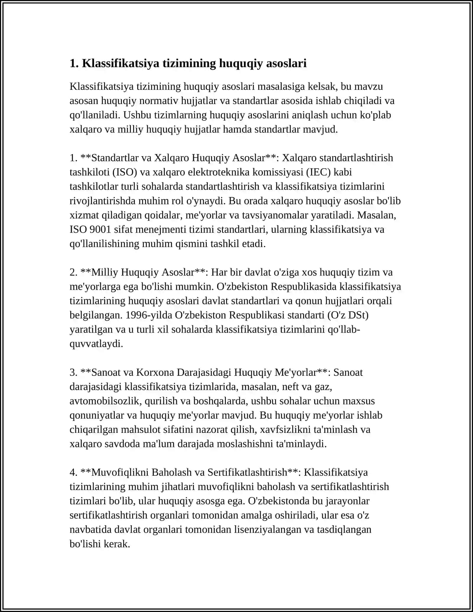MAMLAKATIMIZ SPORT KLASSIFIKATSIYASI NIZOMINING TASNIFI 3