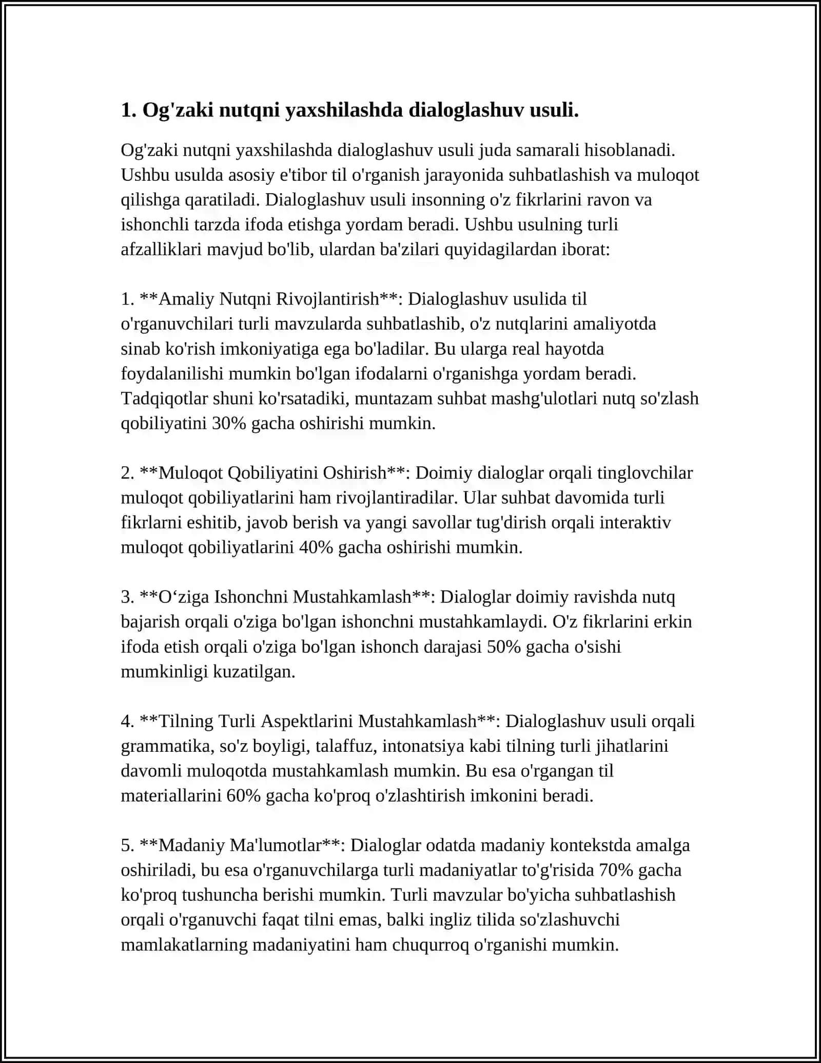 O'QUVCHILAR OG'ZAKI VA YOZMA NUTQ MALAKALARINI OSHIRISHNING SHAKL VA USULLARI 3