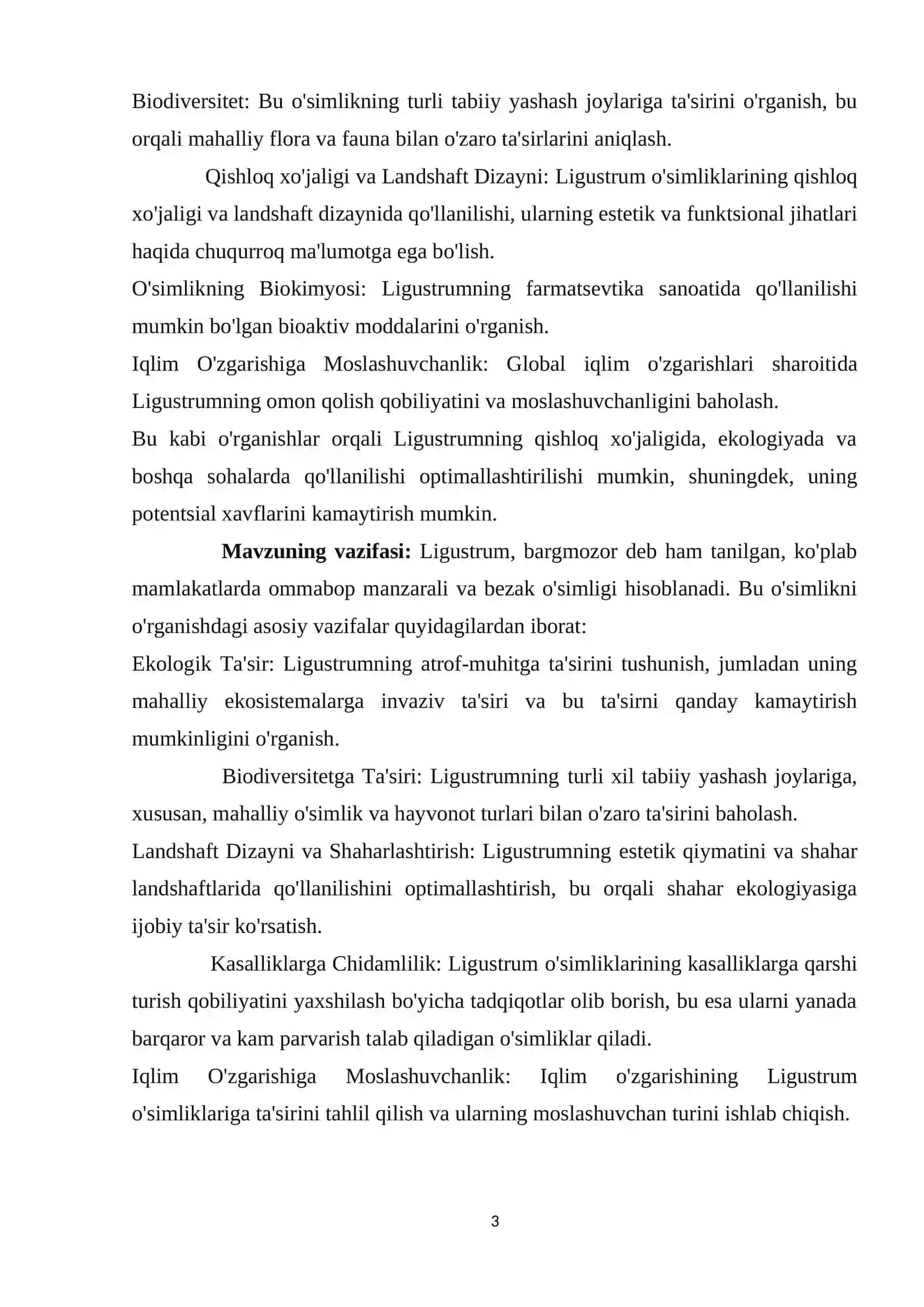 Ligustrum o’simligining bioekologiyasi va yetishtirish texnologiyasi 3