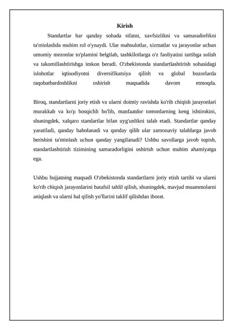 Standartlarni joriy etish tartibi va ularni qayta kurib chiqish jarayonlari 3