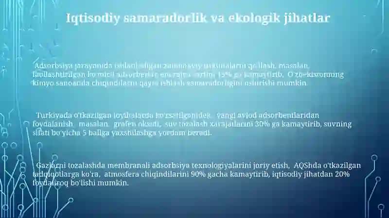 Adsorbsiya jarayoni uchun asbob-uskunalar 3