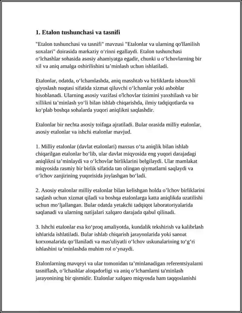ETALONLAR VA ULARNING QO’LLANILISH SOXALARI 3
