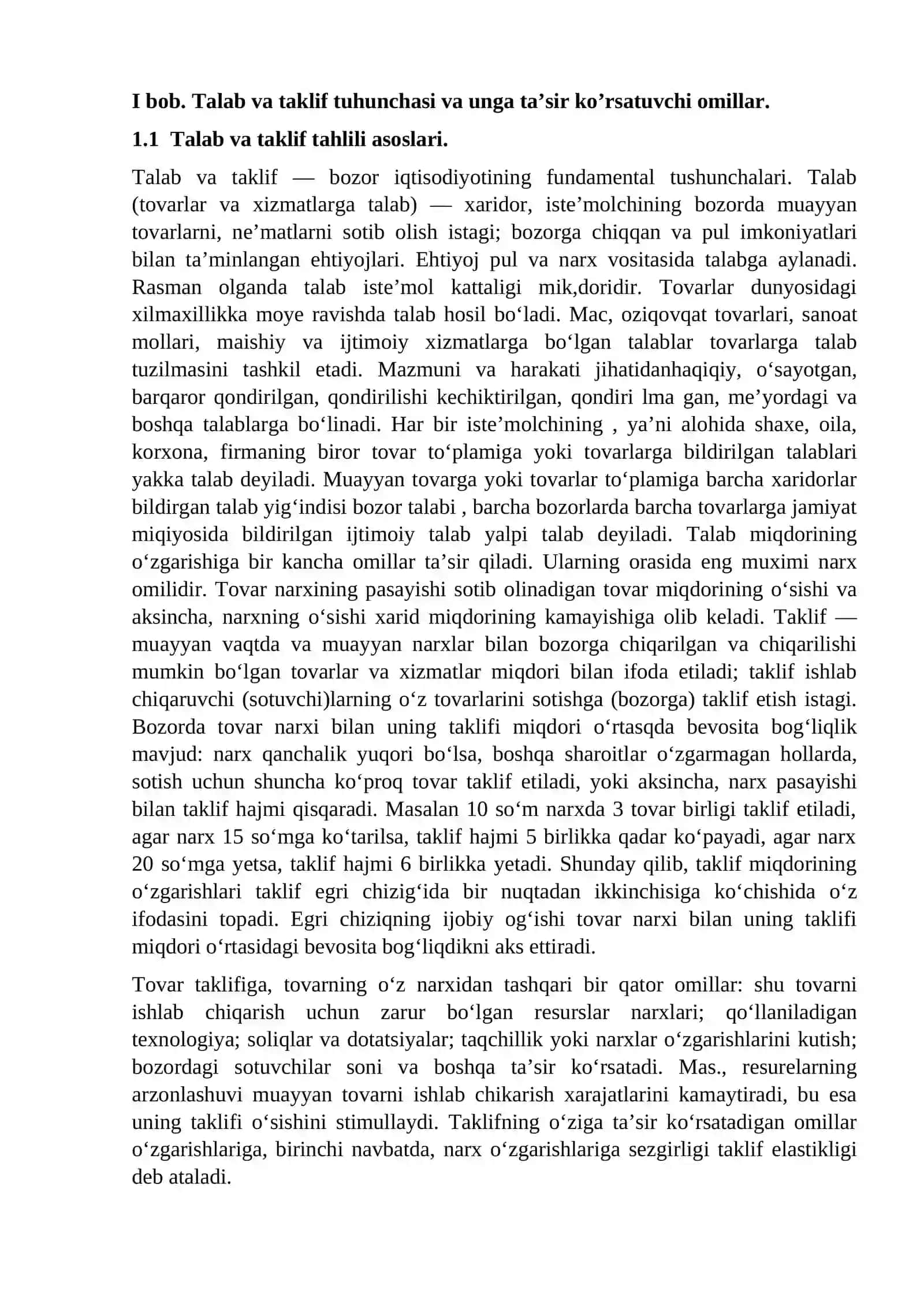 Mavzu talab va taklif tahlili 3