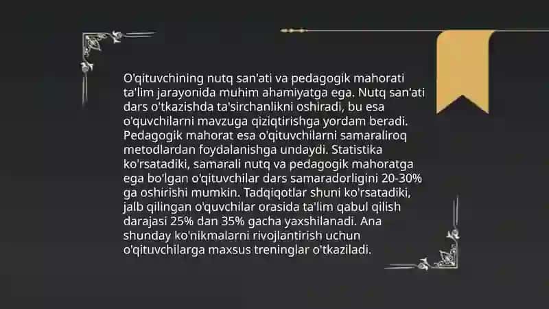 O'qituvchining Nutq San'ati va Pedagogik Mahorati 3