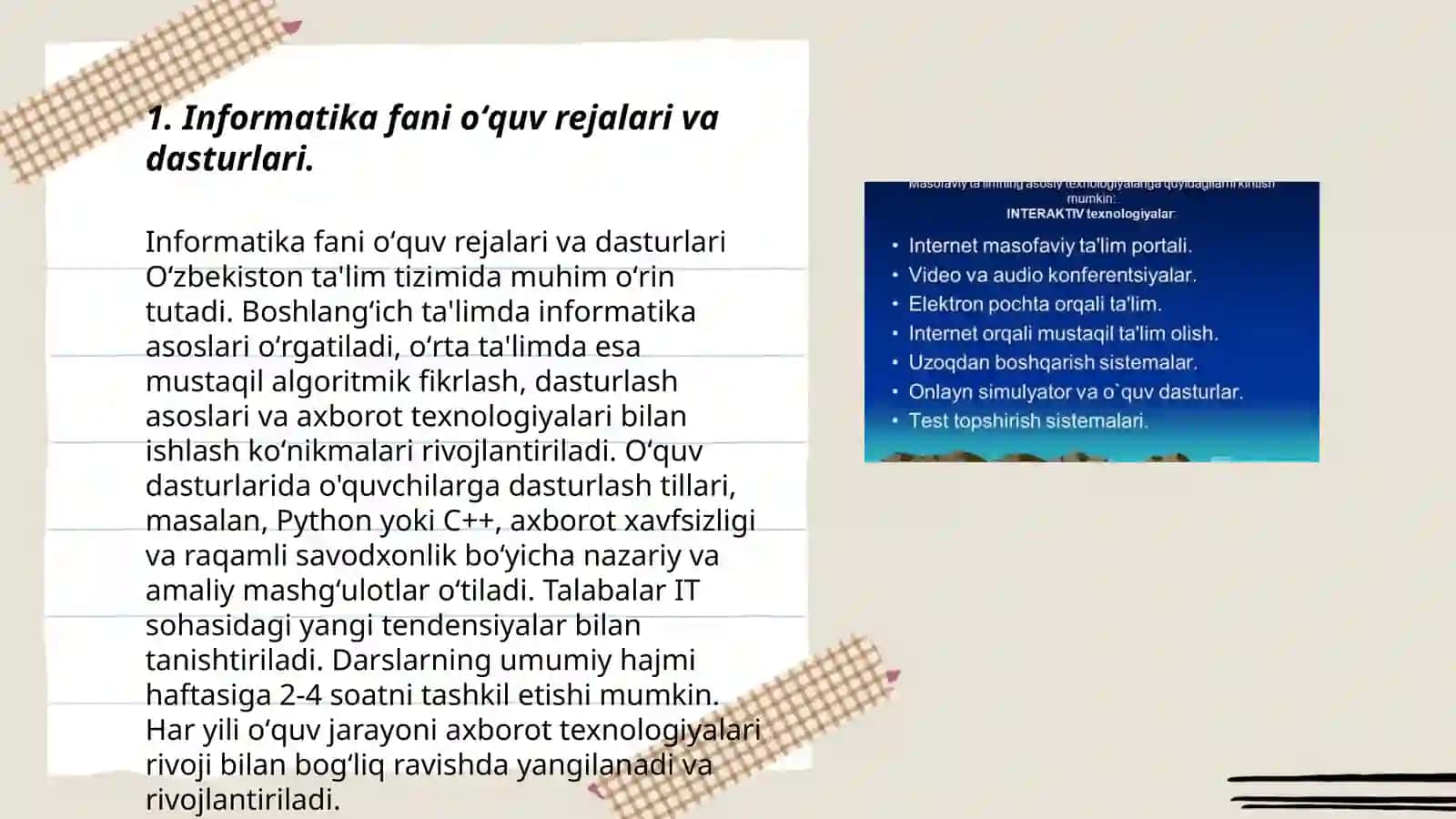 Uzluksiz taʼlim tizimida informatika va Axborot texnalogiyalari fanini oʻqitishning oʻquv metodik taminoti 3
