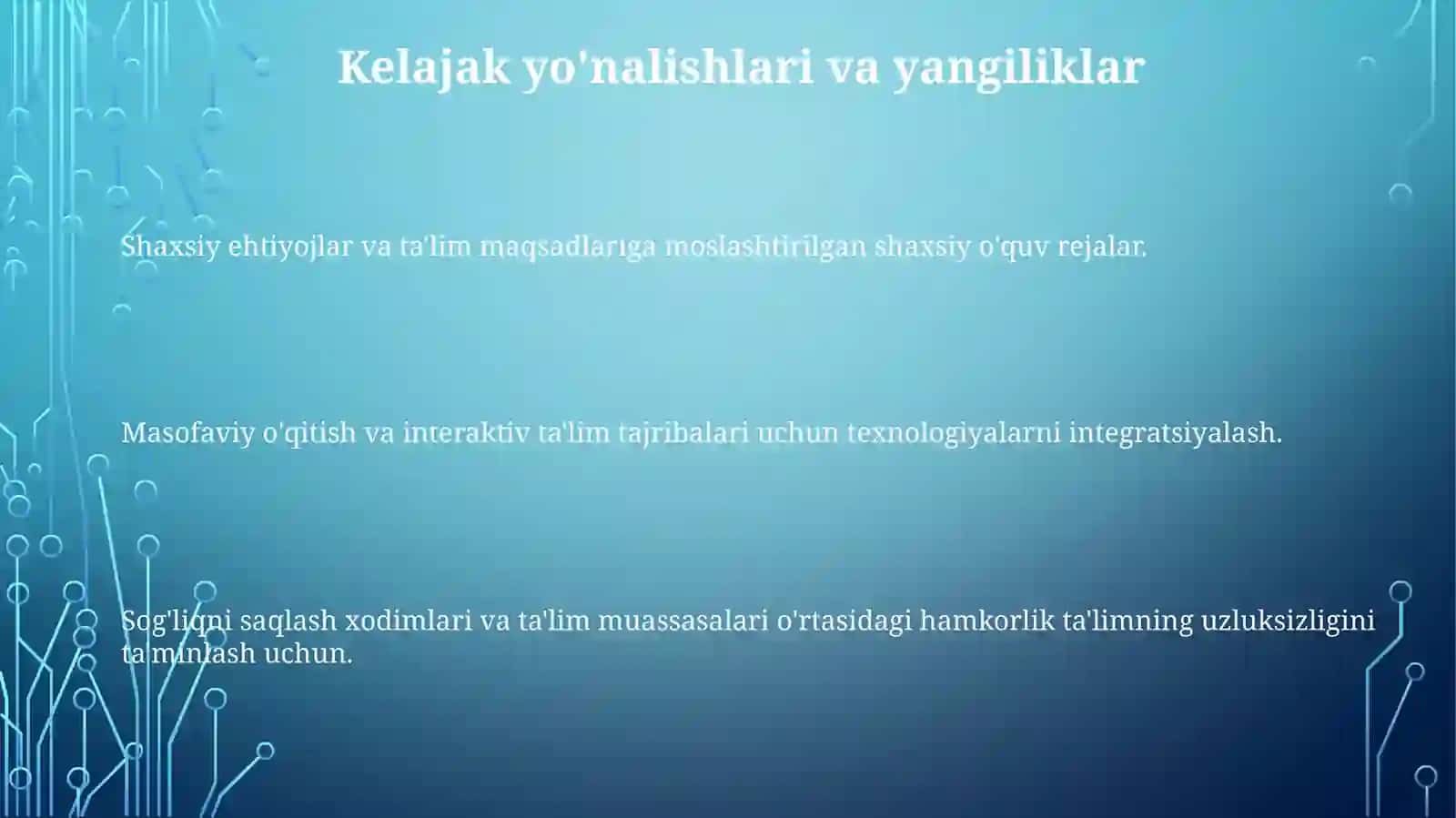 Chet eldagishifoxonalardauzoqdavolanuvchimaktabo'quvchilariningta'limi 3