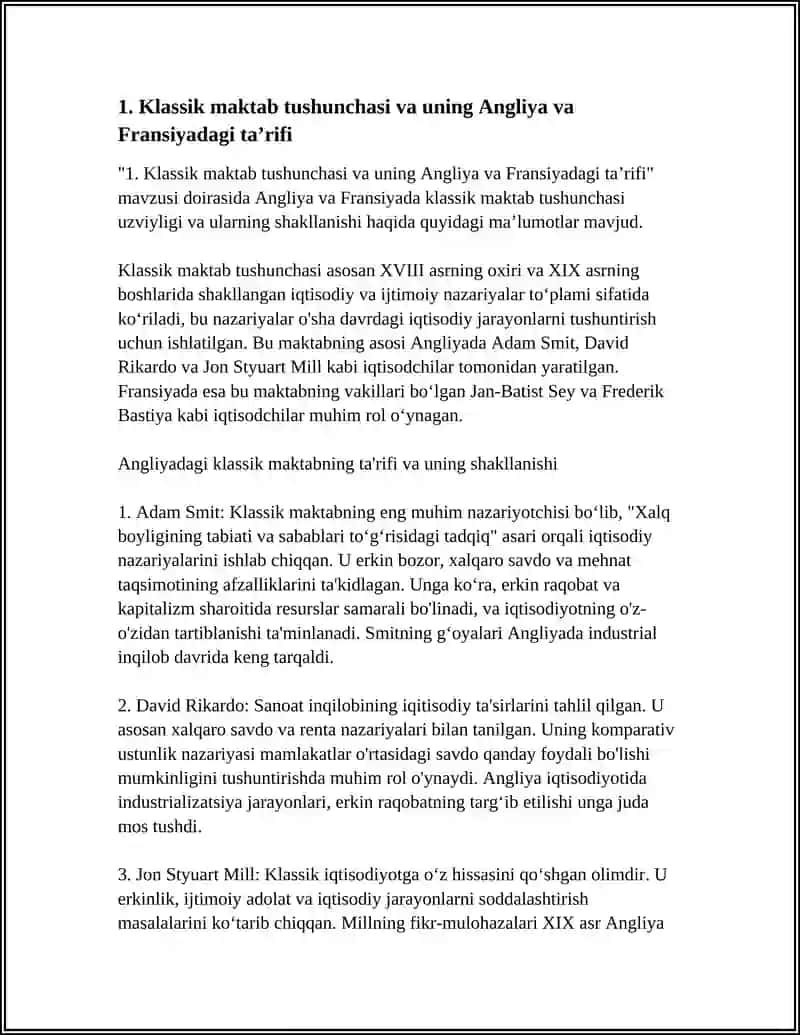 Angliya va Fransiyada Klassik Maktabning Shakillanishi 3