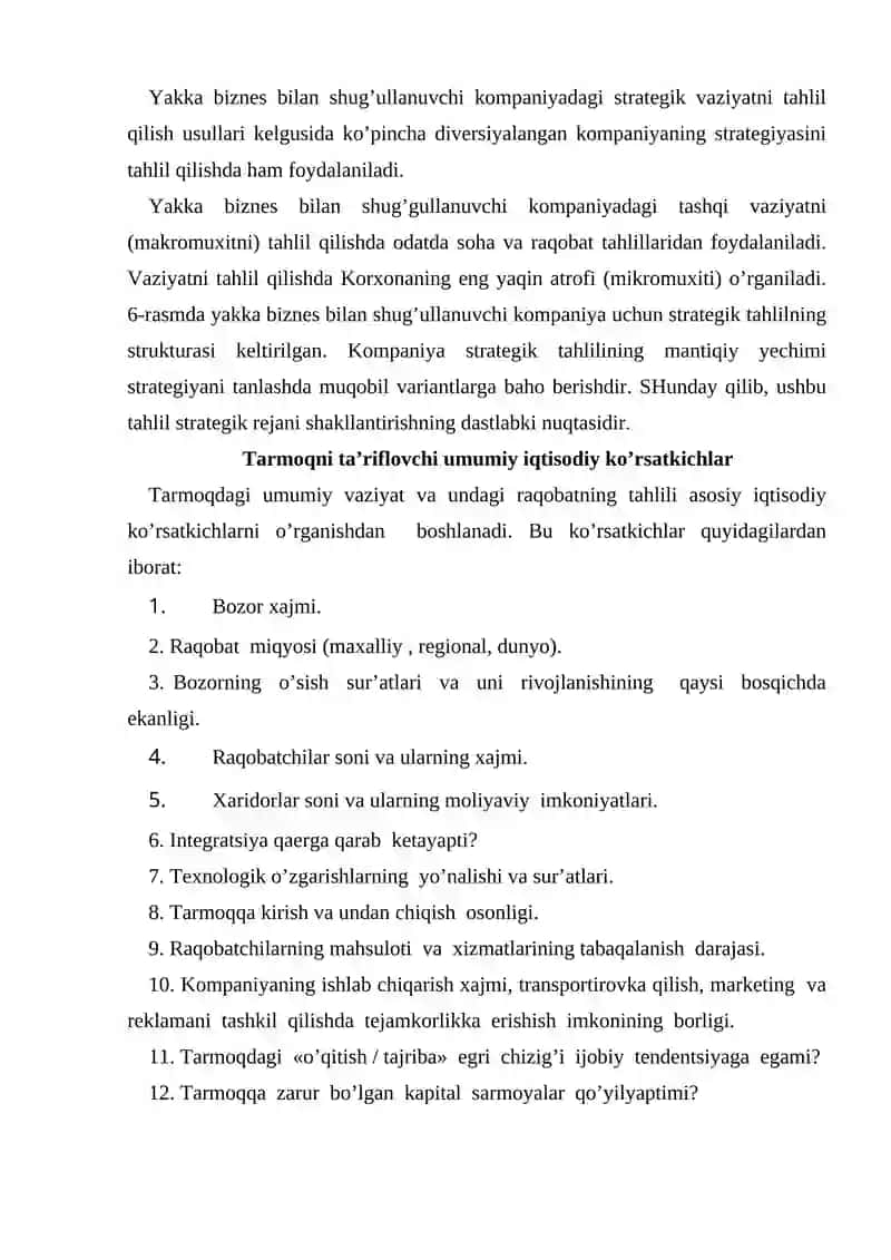 Tarmoqda raqobatchilik kuchlarini va ularning ta'siri 3