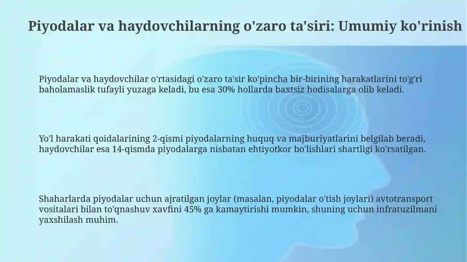 Piyodahaydovchioʻzaromunosabati 3
