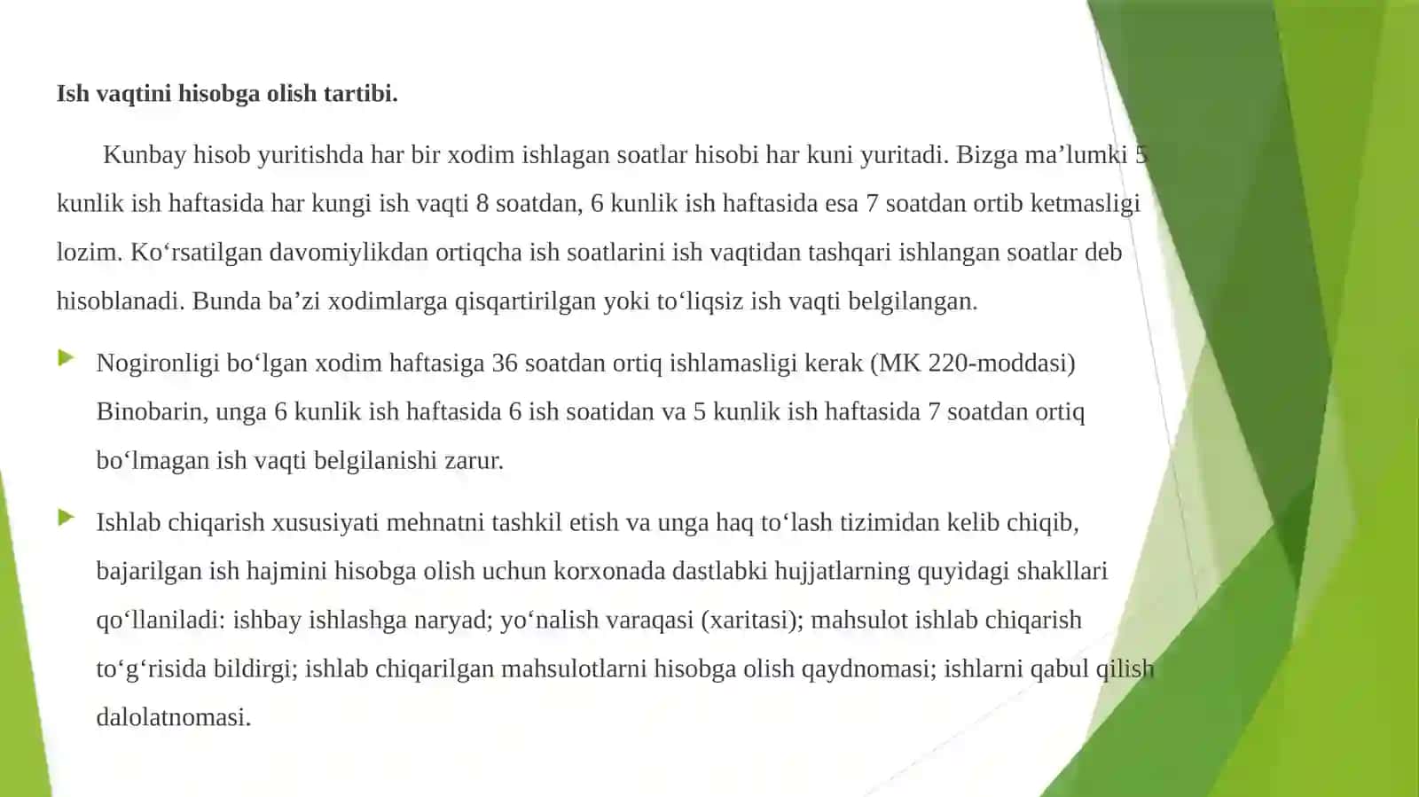 Xodimlar ish vaqtini hisobga olish 3