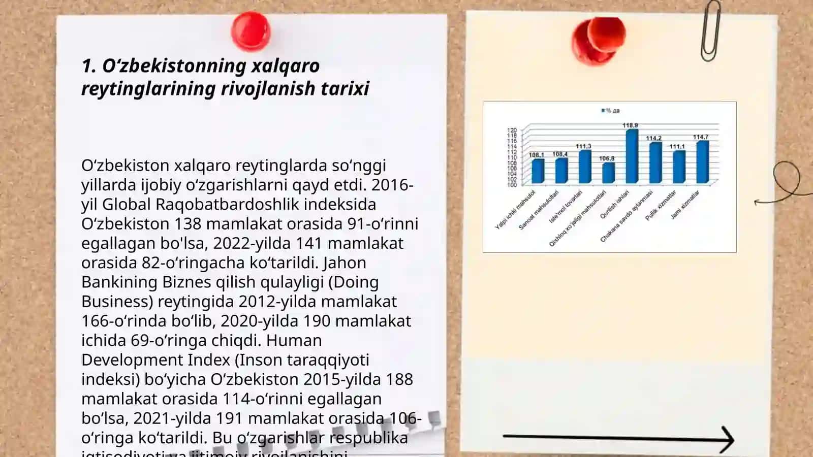 Oʻzbekistonning xalqaro reytinglardagi koʻrsatkichlarini koʻtarishning tarixiy va siyosiy ahamiyati 3