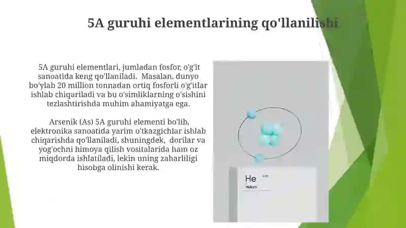 Kimyo fanida 5 A guruh elementlari 3
