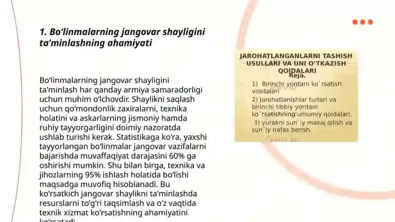 Boʻlinmalar jangovor tayyorgarligi 3