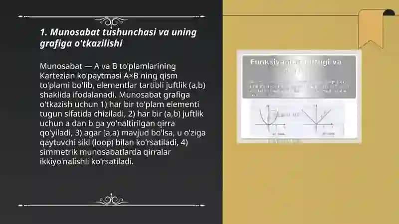 Munosabat grafi va grafigi 3